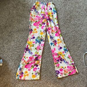 Vintage Floral Flare Pants